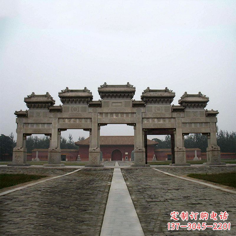 绵阳寺院五门石牌楼