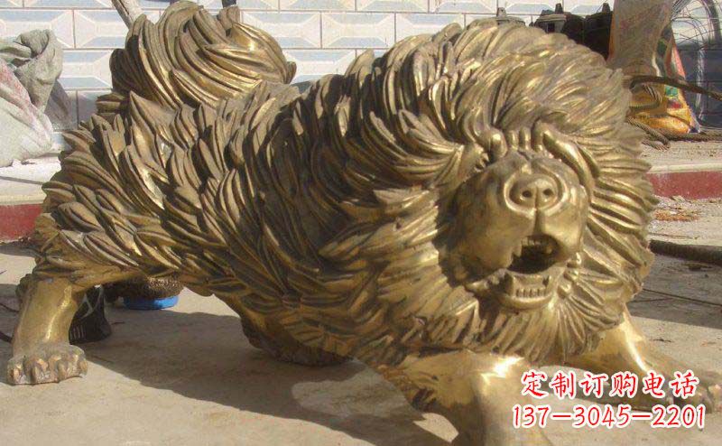 绵阳松狮犬动物铜雕