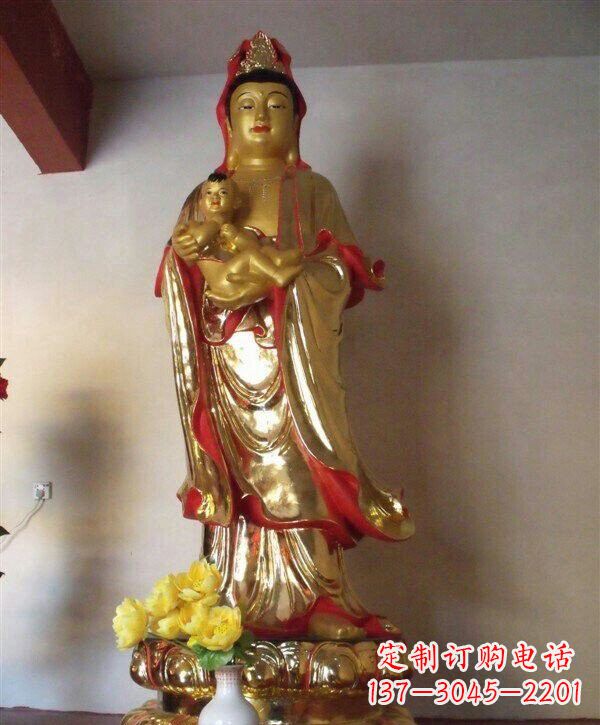 绵阳送子观音铜雕 (2)