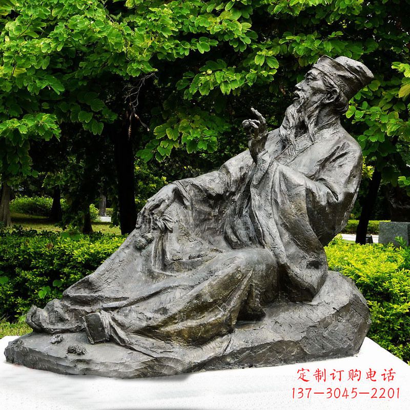 绵阳苏轼雕像古代历史名人北宋著名文学家书画家铜雕