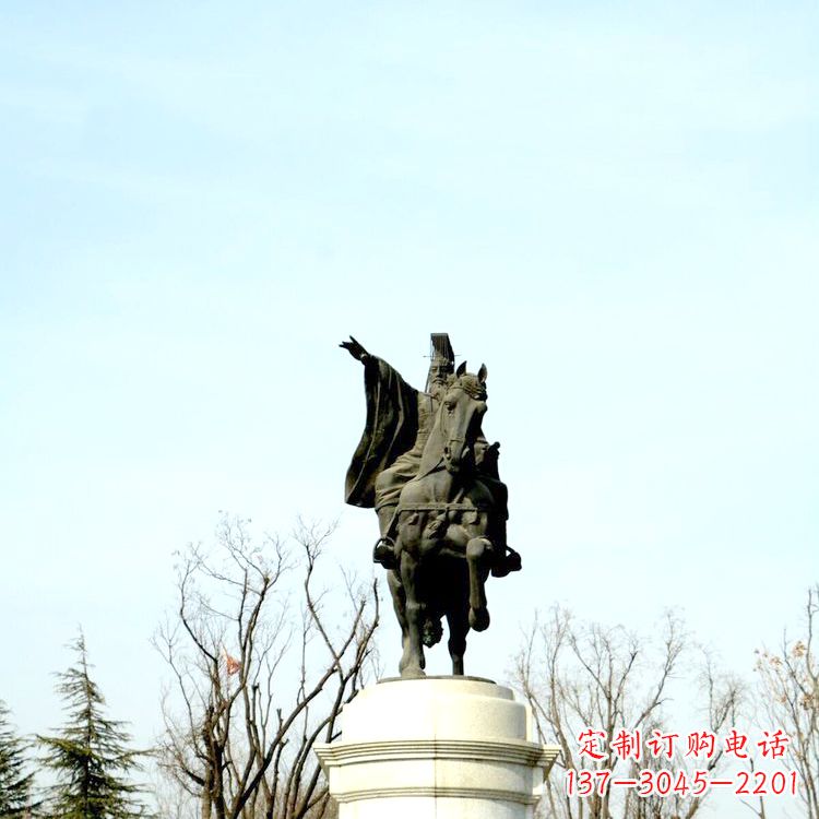 绵阳隋文帝杨坚铜雕塑像