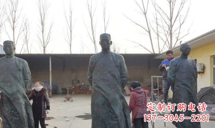 绵阳陶行知人物铜雕 (3)