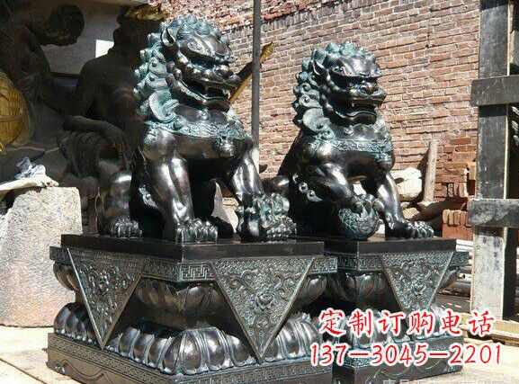 绵阳天安门狮子铜雕塑