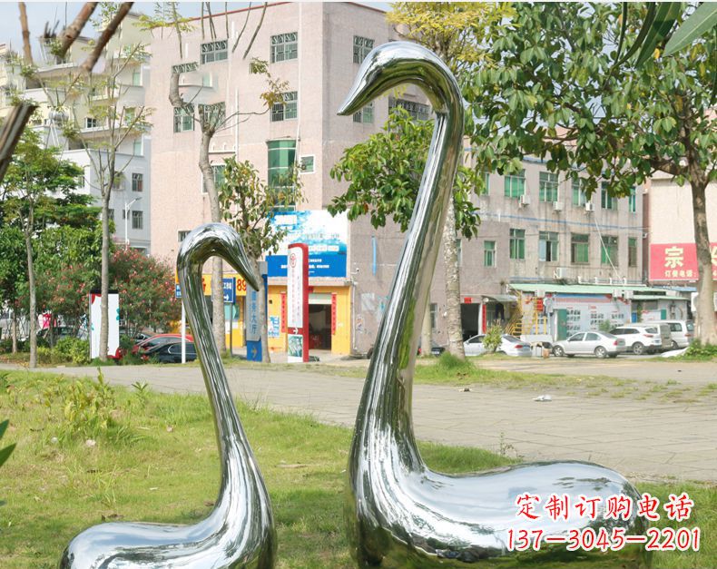 绵阳天鹅抽象不锈钢雕塑112
