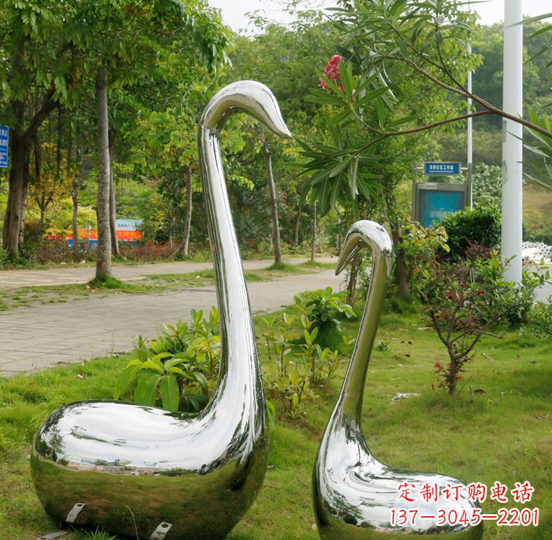 绵阳天鹅抽象不锈钢雕塑