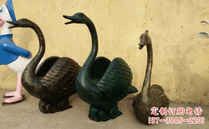 绵阳天鹅动物铜雕 (3)