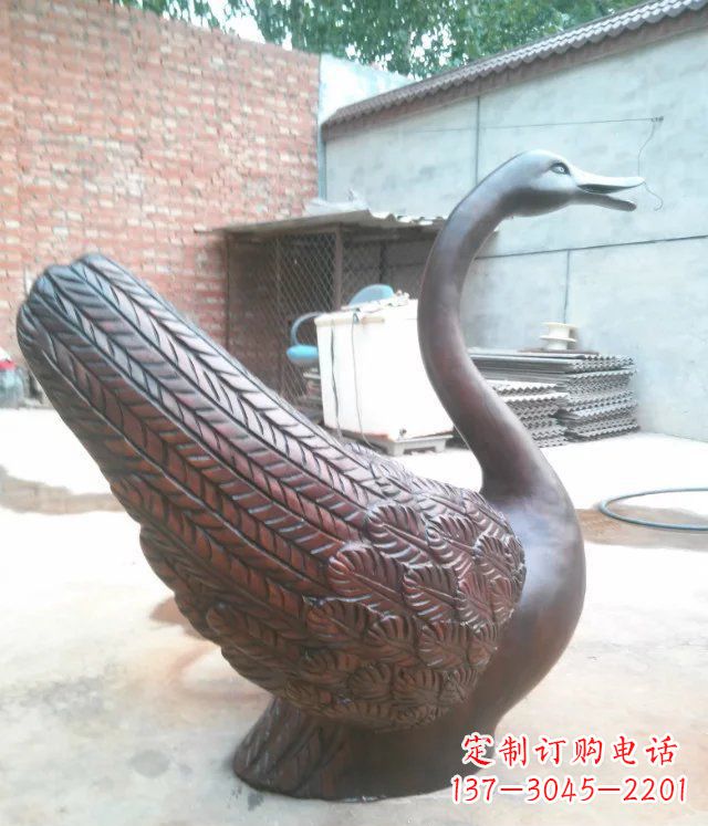 绵阳天鹅公园天王动物铜雕
