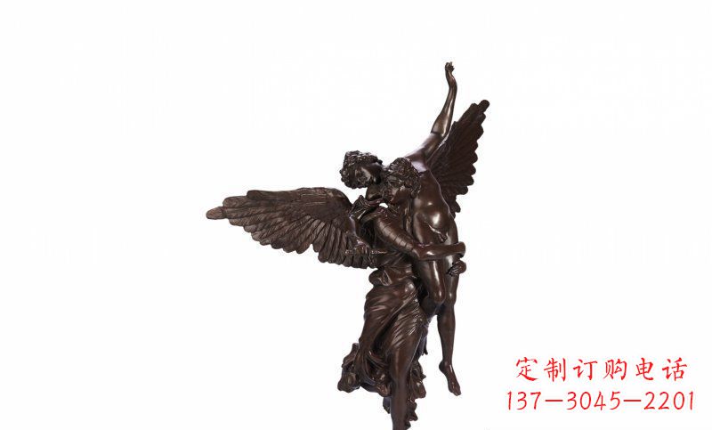 绵阳天使玻璃钢仿铜人物雕塑