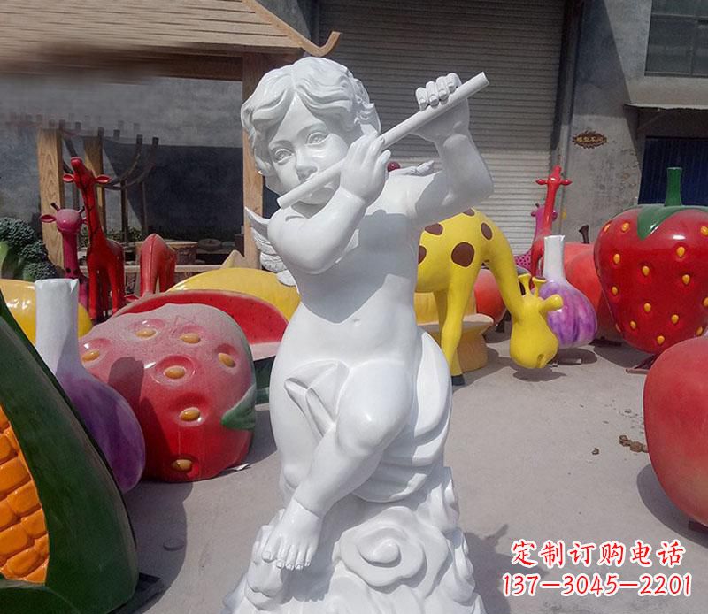 绵阳天使吹笛人物石雕