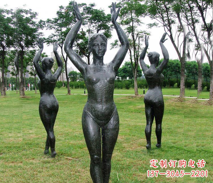 绵阳跳芭蕾舞的女孩铜雕