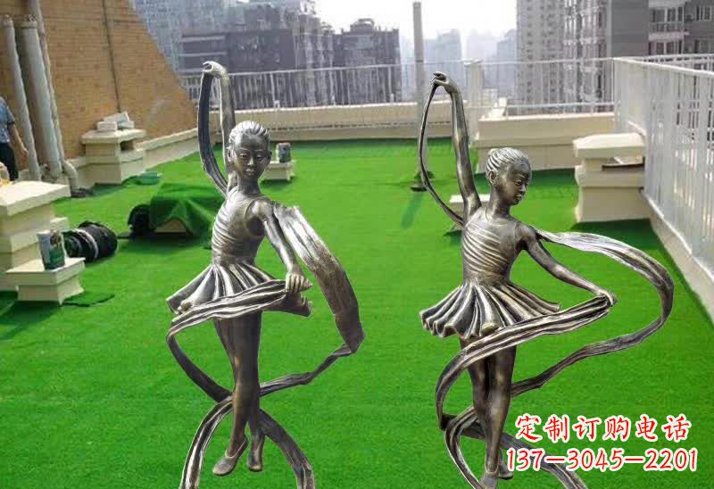 绵阳跳舞的女孩铜雕