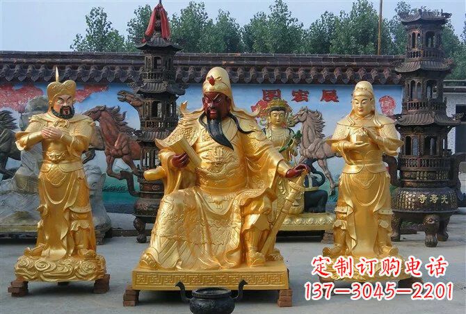 绵阳贴金关公铜雕