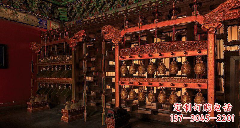 绵阳铜编钟古代乐器铜雕
