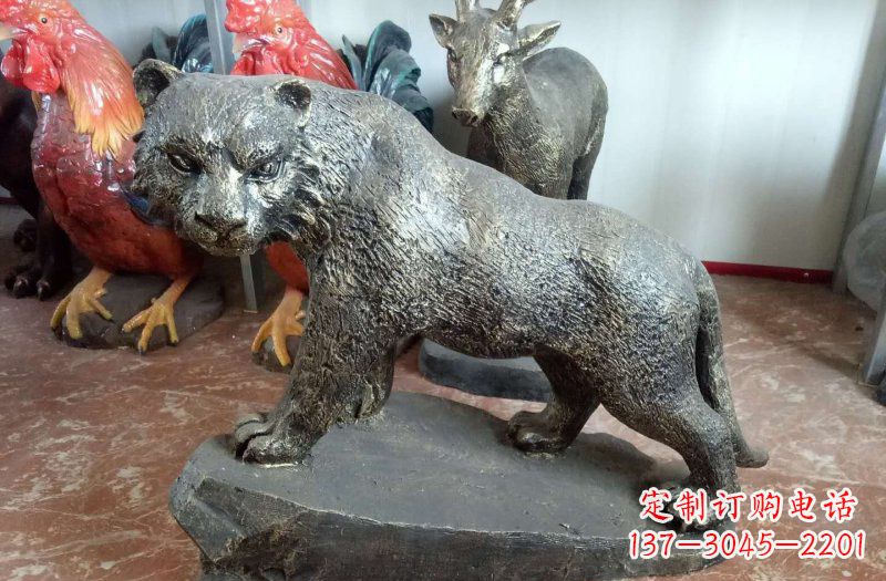 绵阳铜雕豹子雕塑