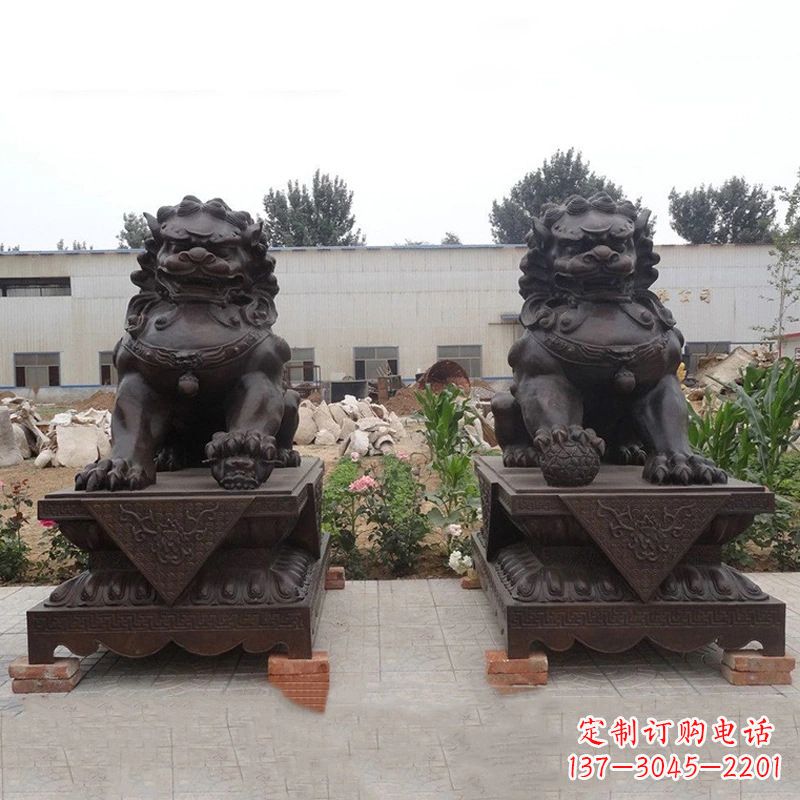绵阳铜雕北京狮子