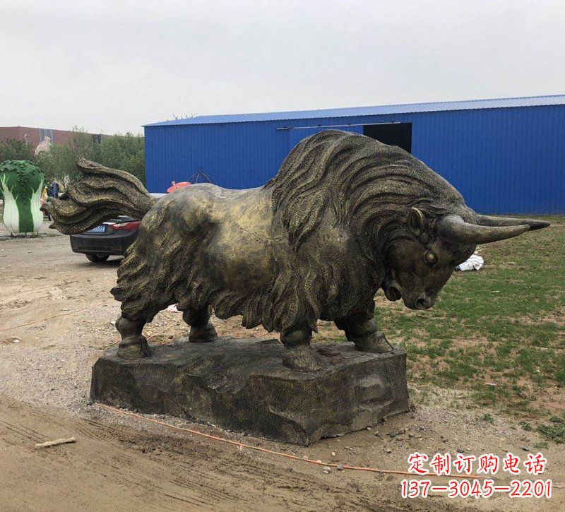 绵阳铜雕奔牛雕塑