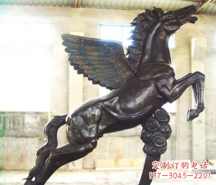 绵阳铜雕奔跑飞马雕塑