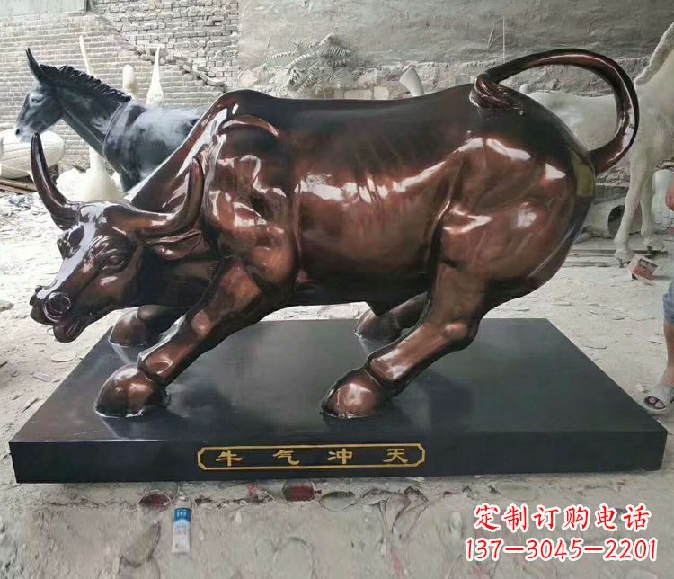 绵阳铜雕城市牛气冲天