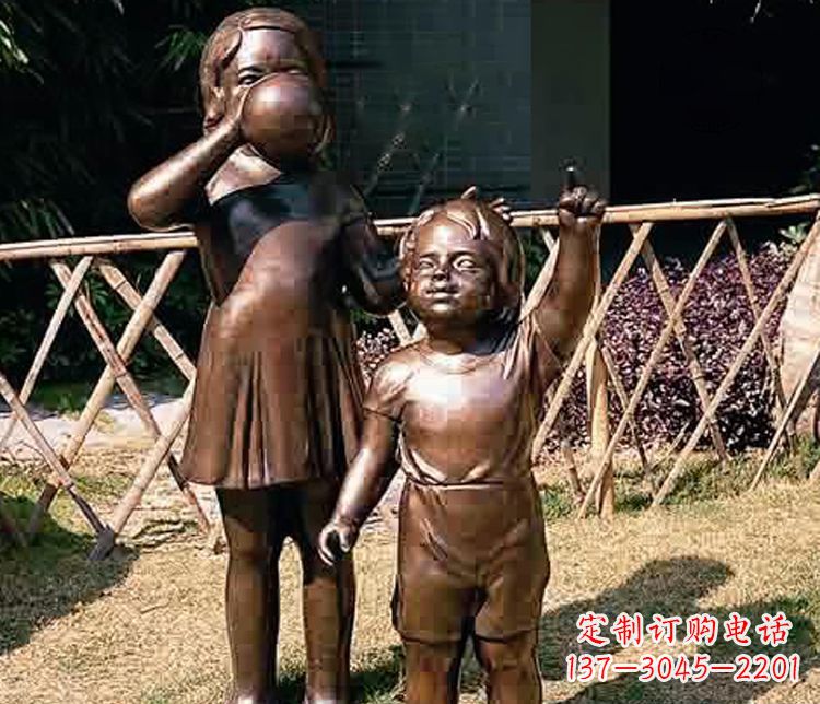 绵阳铜雕吹气球儿童