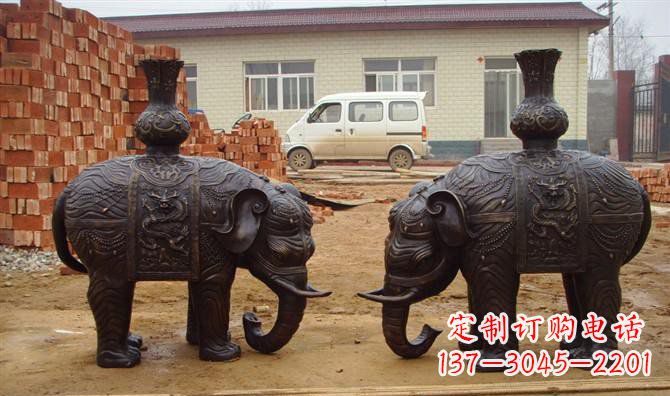 绵阳铜雕大象公园动物雕塑