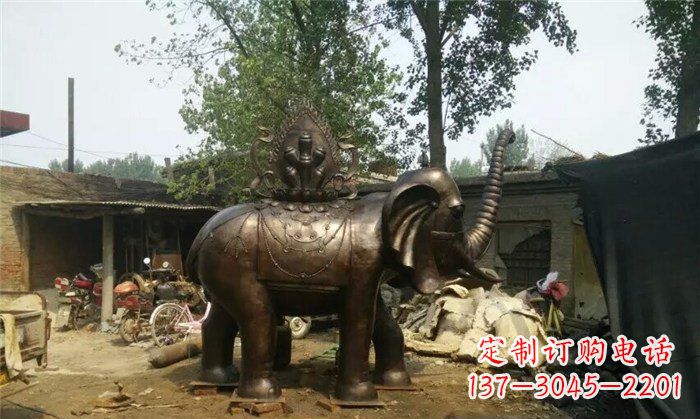 绵阳铜雕大象平安吉祥公园动物雕塑
