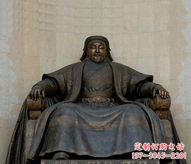 绵阳铜雕大型成吉思汗雕塑