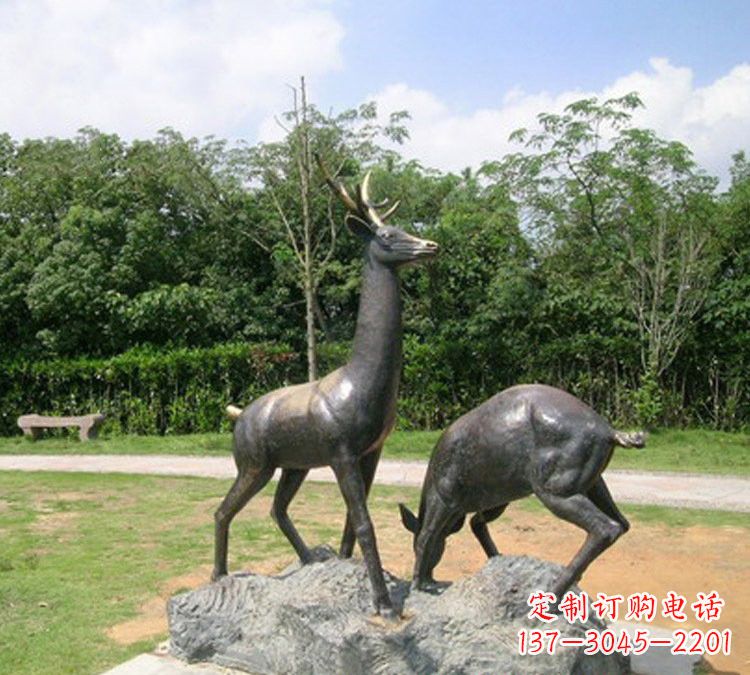 绵阳铜雕动物梅花鹿