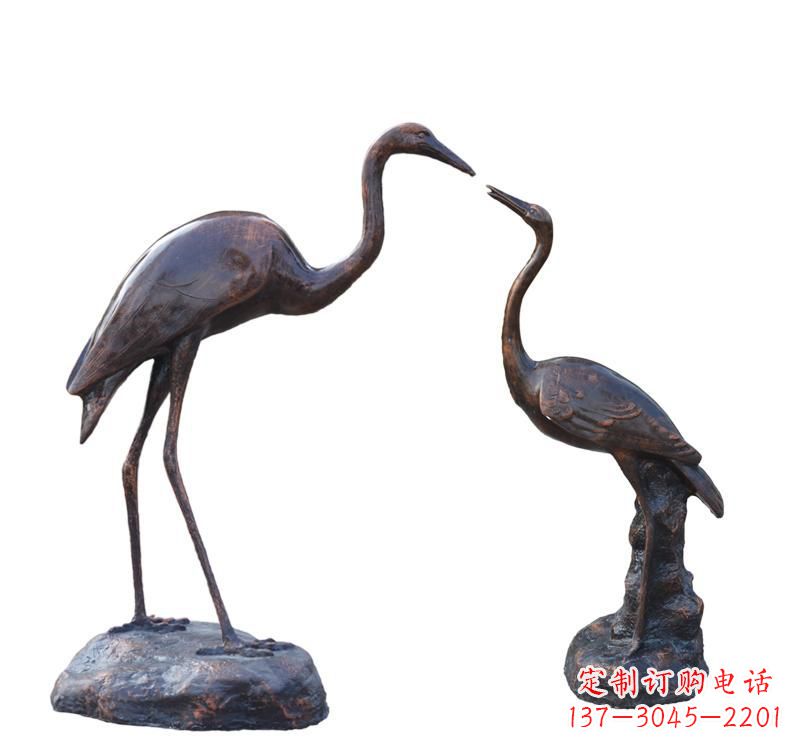 绵阳铜雕动物仙鹤