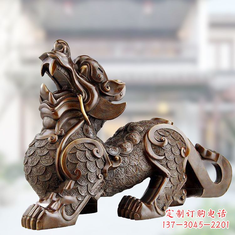 绵阳铜雕仿古辟邪貔貅