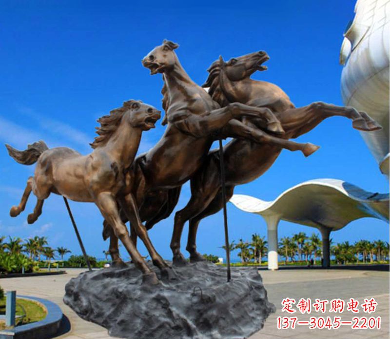 绵阳铜雕飞马广场动物雕塑