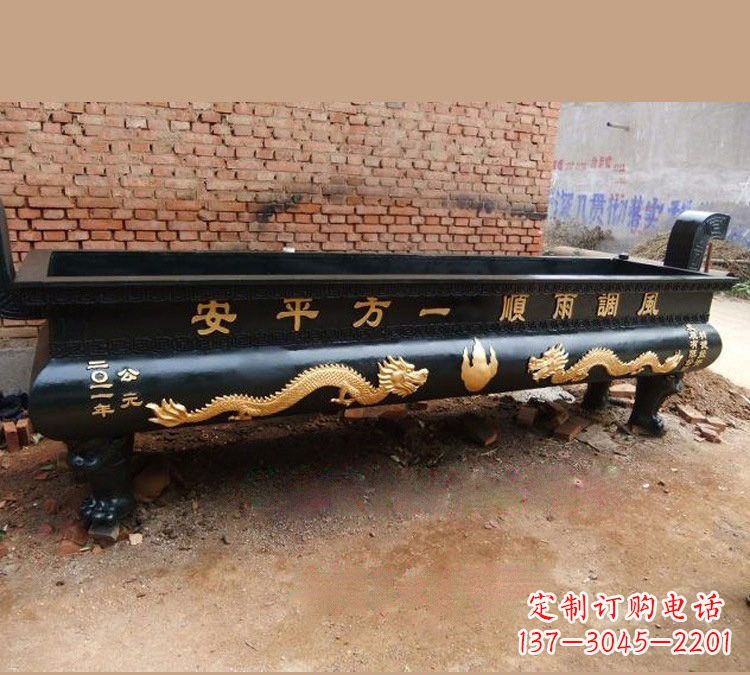 绵阳铜雕风调雨顺方形香炉