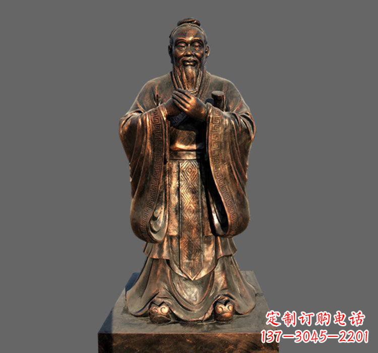 绵阳铜雕古代名人孔子