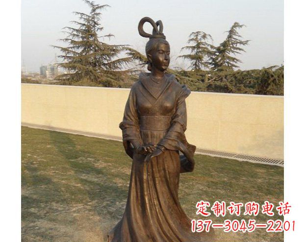 绵阳铜雕古代美女人物雕塑