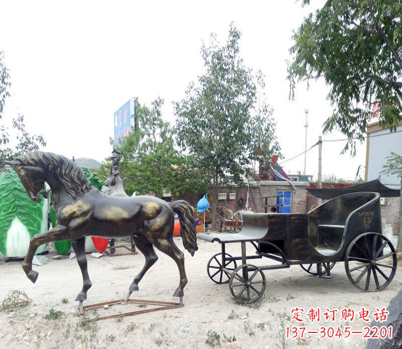 绵阳铜雕古代战马景观摆件