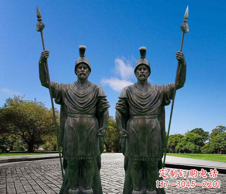 绵阳铜雕古罗马战士人物