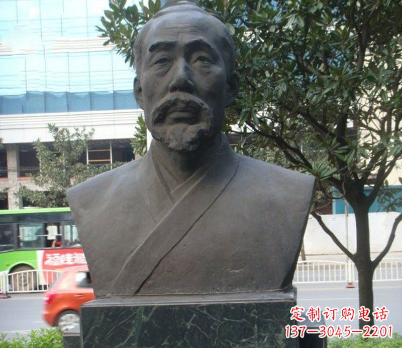 绵阳铜雕管仲名人雕塑肖像