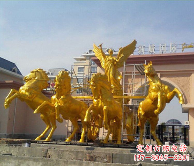绵阳铜雕广场阿波罗战马雕塑