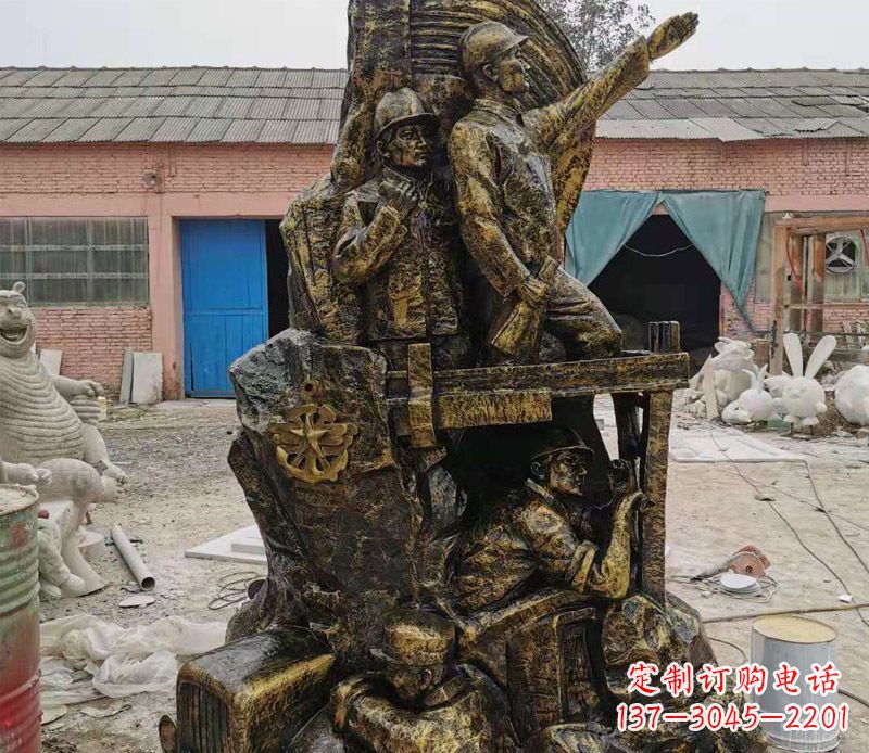 绵阳铜雕广场解放战士雕塑