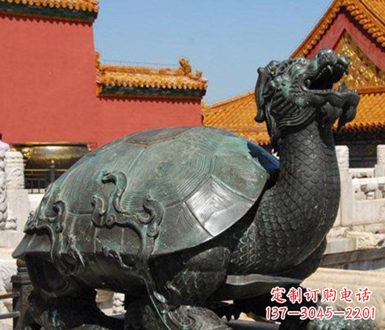 绵阳铜雕广场龙龟动物雕塑
