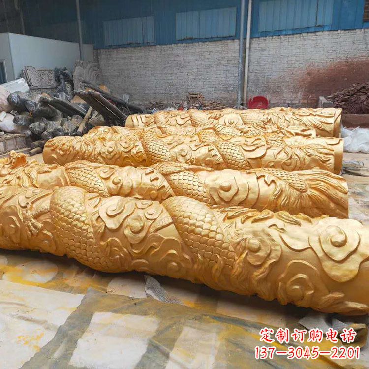 绵阳铜雕广场龙柱