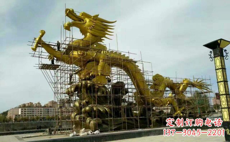 绵阳铜雕广场神龙景观摆件