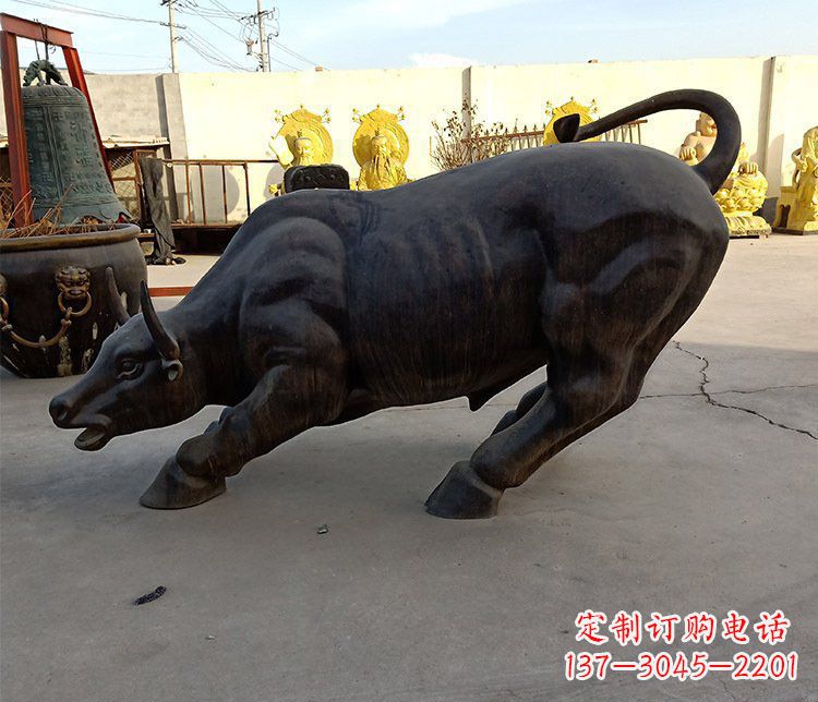 绵阳铜雕广场水牛动物雕塑 (2)