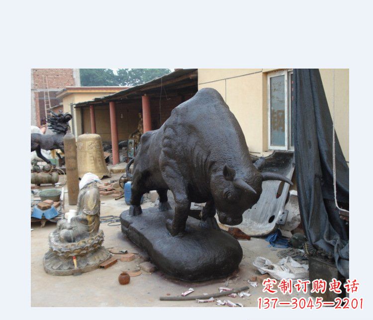 绵阳铜雕广场水牛动物雕塑