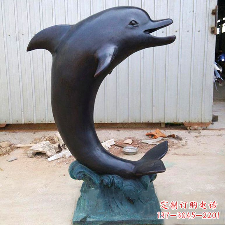 绵阳铜雕海豚雕塑