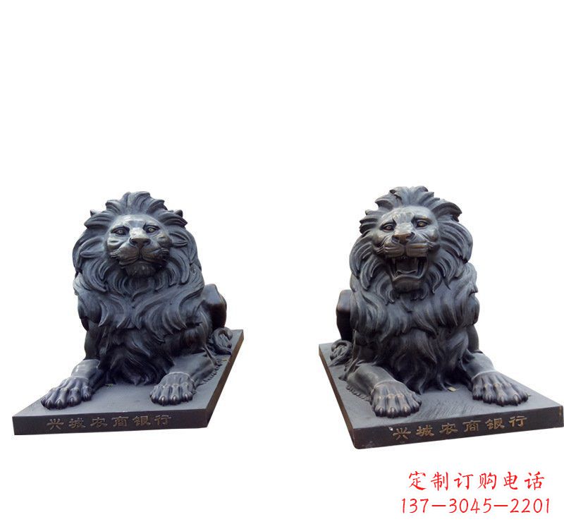 绵阳铜雕汇丰狮子 (2)
