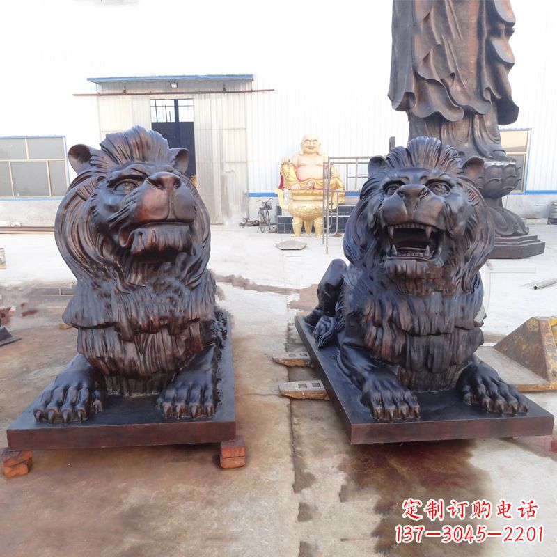 绵阳铜雕汇丰狮子雕塑