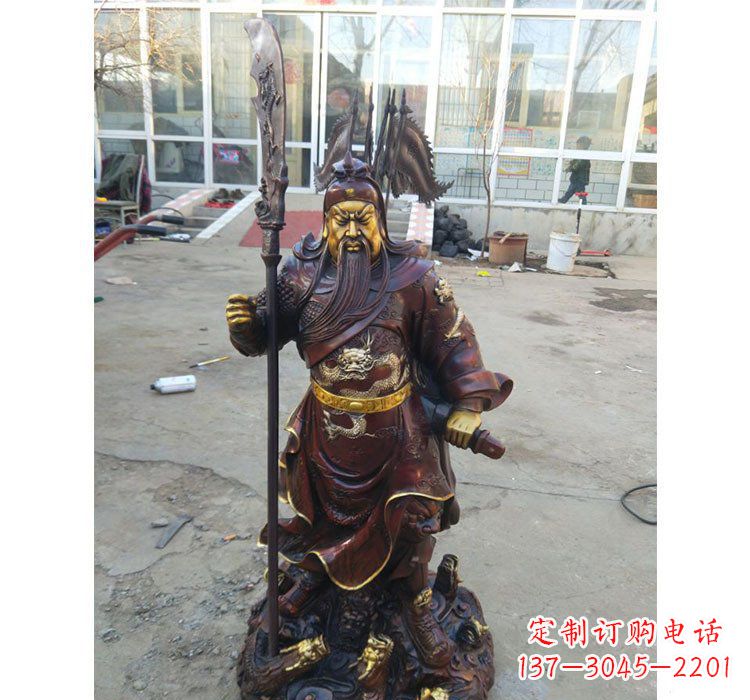 绵阳铜雕九龙关公