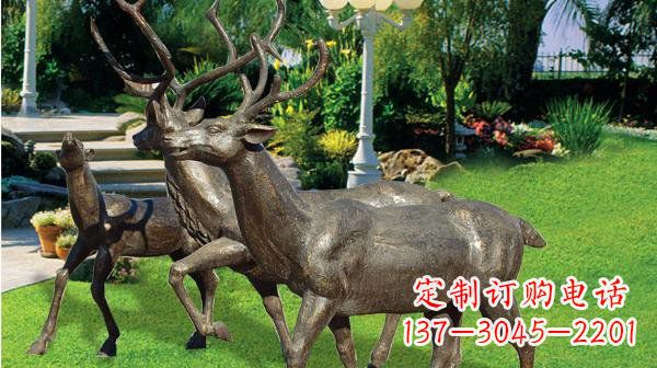 绵阳铜雕鹿公园动物雕塑