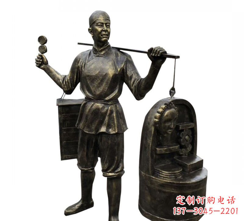 绵阳铜雕卖货郎