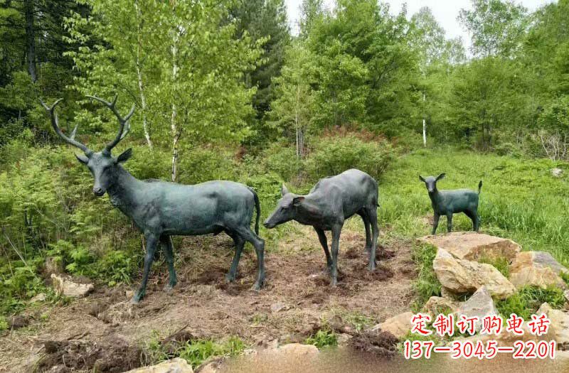 绵阳铜雕梅花鹿